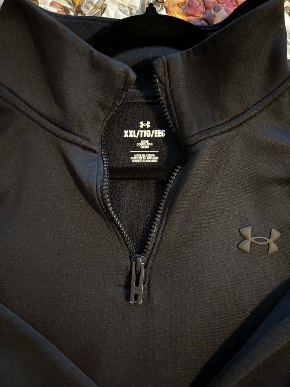 Under Armour Black Quarter Zip Performance Pullover